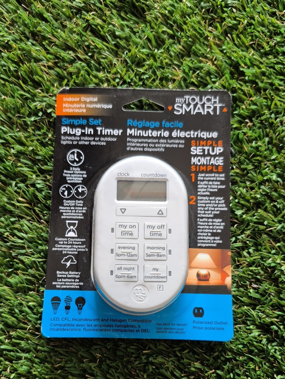 myTOUCHSMART Simple Set Plug-In Timer - Indoor Digital Compatible All Kind